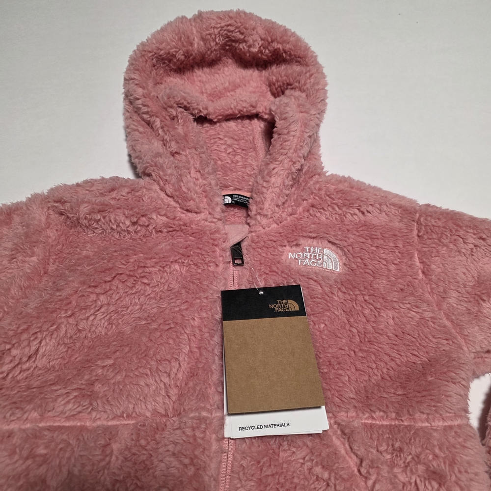 Girls' Size 5 The North Face Kids Pink Fleece Hoodie Sweater - Picture 2 of 12